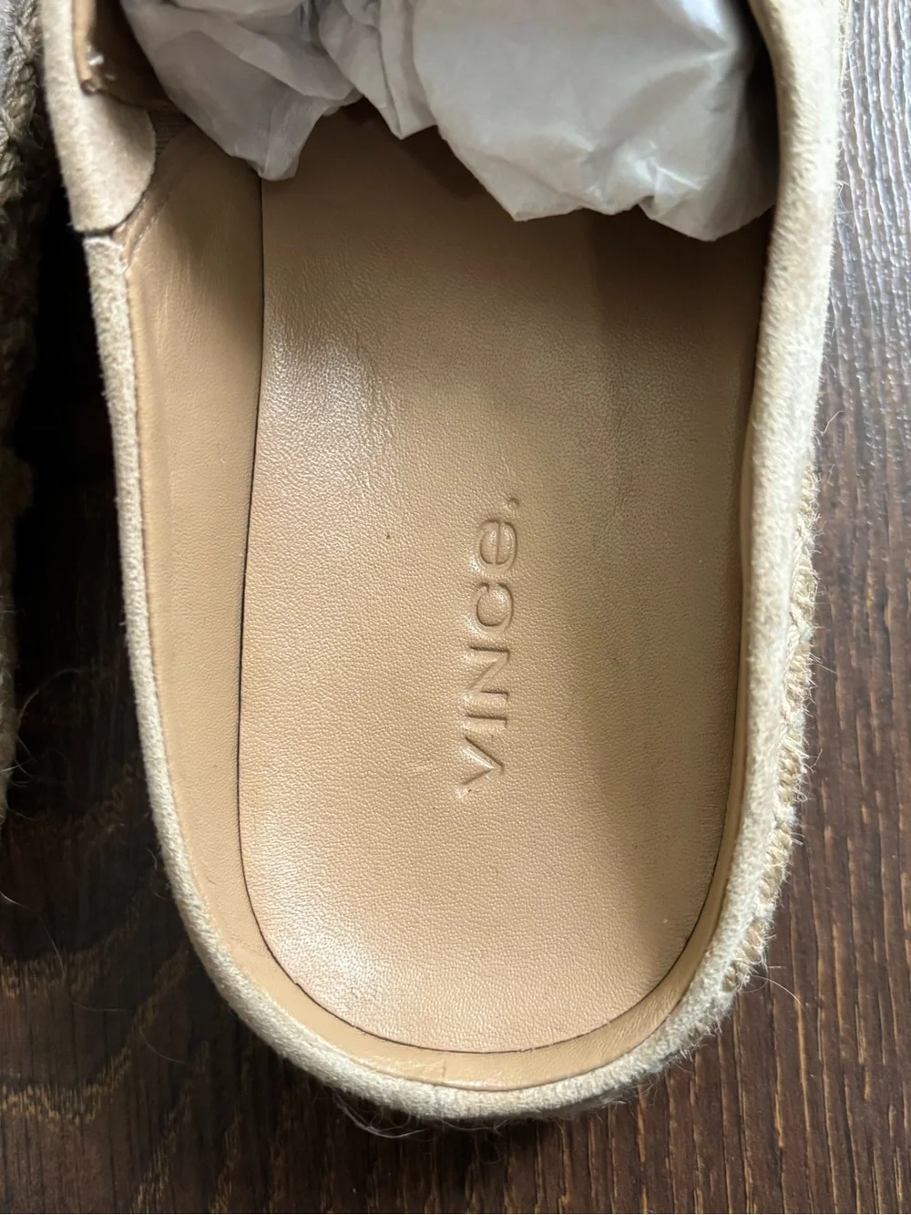 Vince Ulla Suede Espadrille Slip-On - Beige 7.5 EUC!
